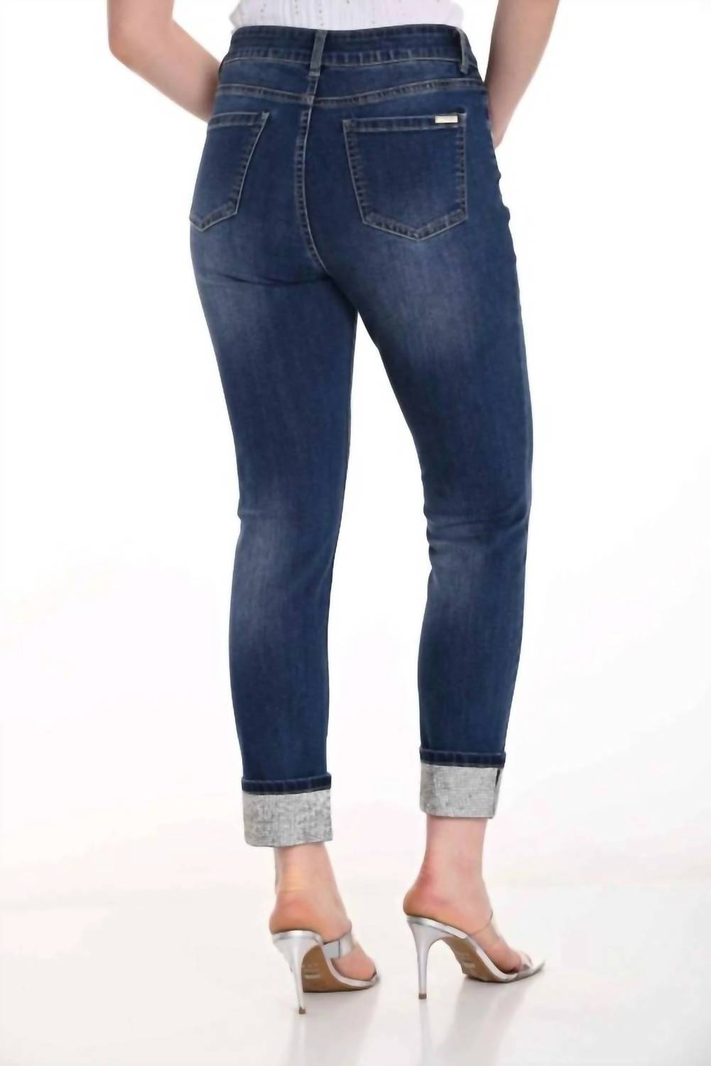 Frank Lyman - Rhinestone Cuff Denim Pant