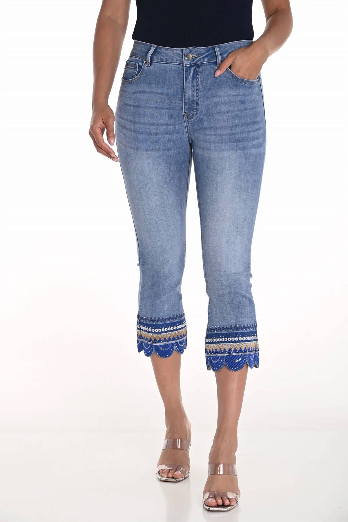Frank Lyman - Scallop Cuff Crop Jean