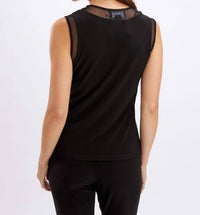 Frank Lyman - Sleeveless Mesh Pullover Top