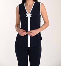 Frank Lyman - V-neck Sleeveless Pullover Top