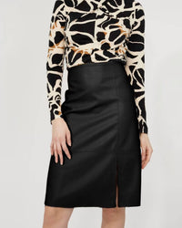 Frank Lyman - Vegan Leather Pencil Skirt
