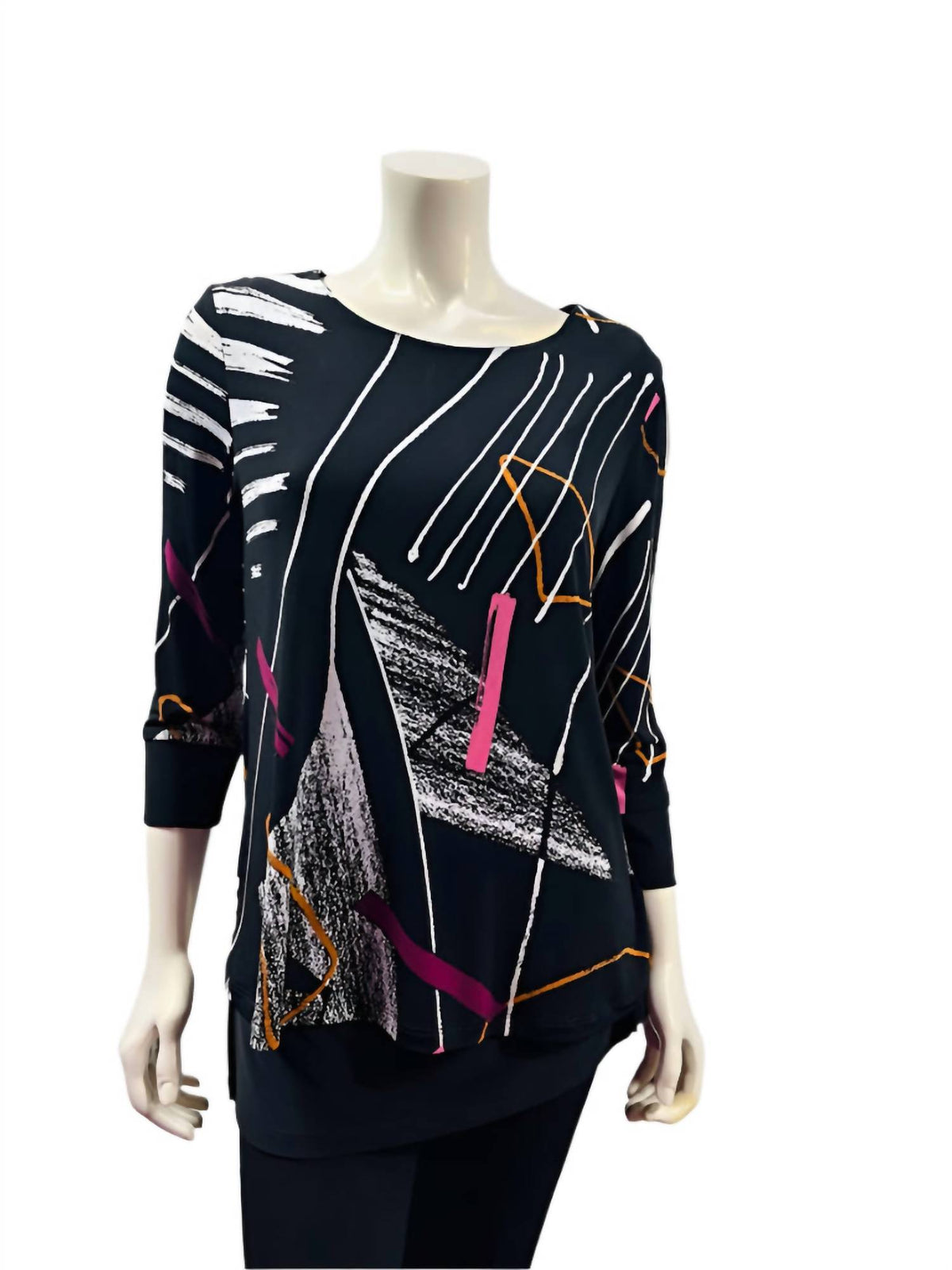 Frank Lyman - Women's Abstract Three Quarter Sleeve Top