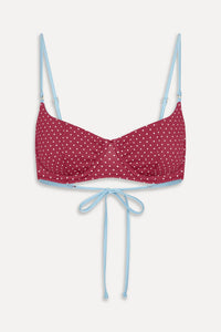 Frankies Bikinis - Cola Polka Dot Bikini Top