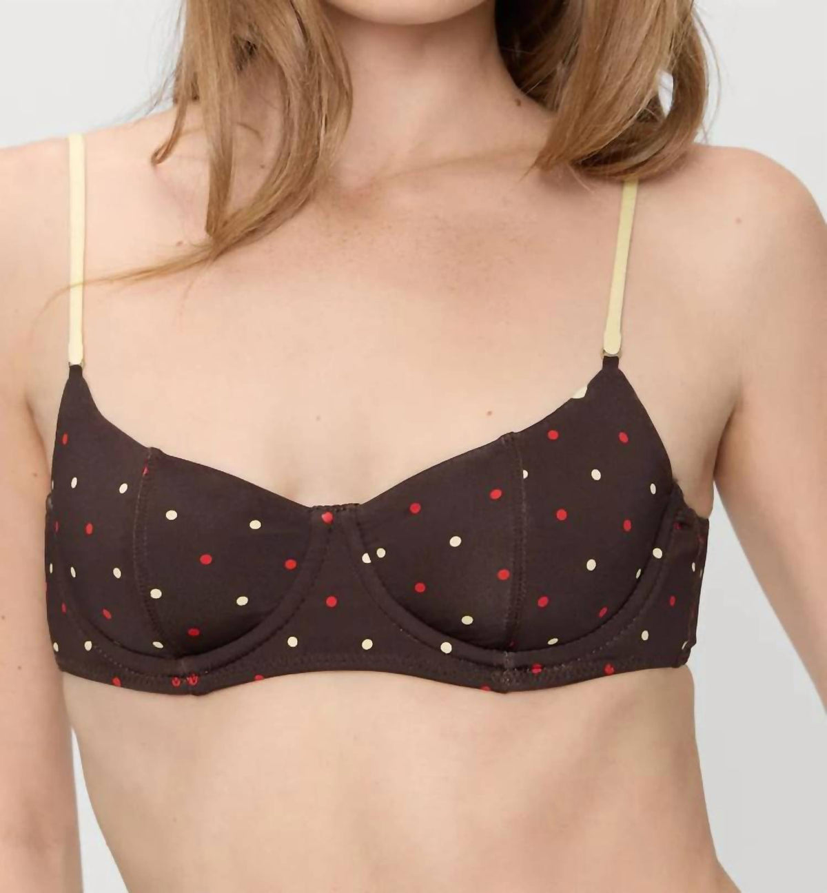 Frankies Bikinis - Cola Underwire Shine Bikini Top