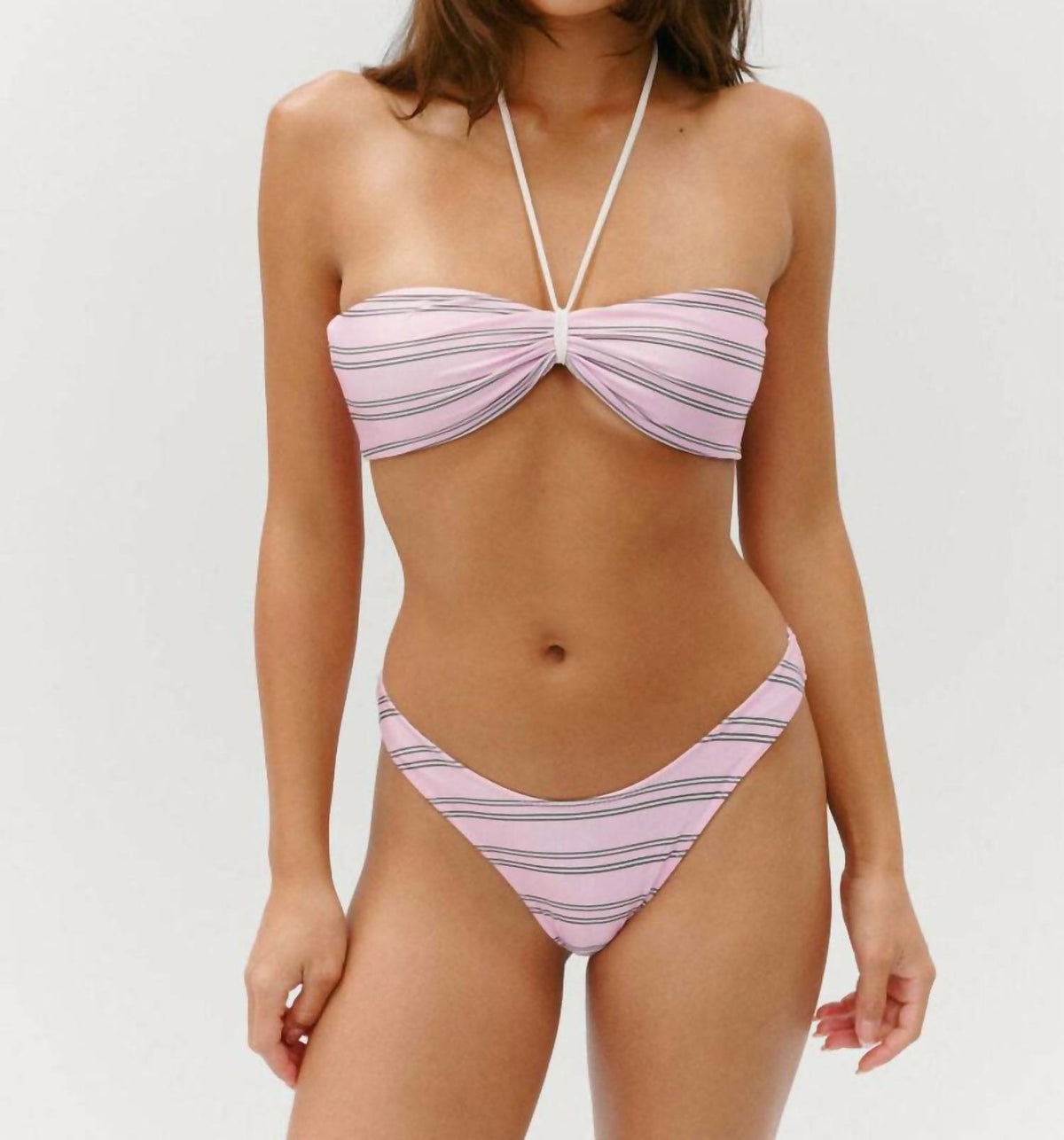 Frankies Bikinis - Dove Reversible Shine Bikini Bottom