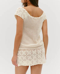 Frankies Bikinis - Moss Crochet Mini Dress
