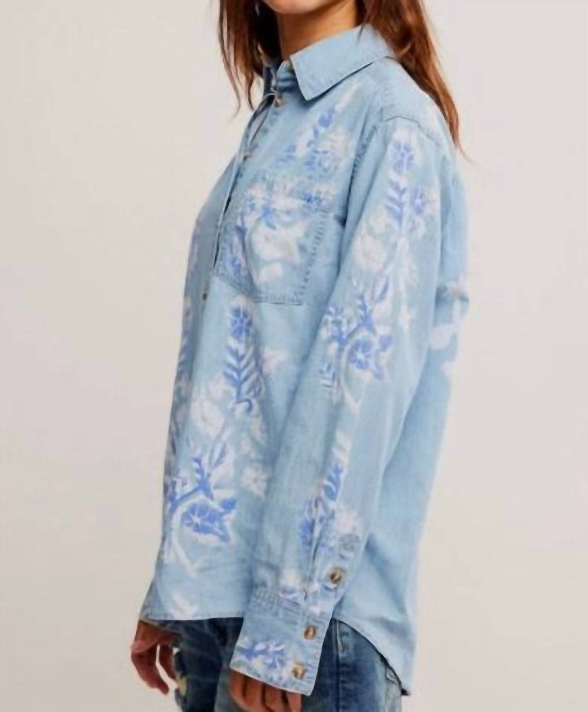 Free People - Airbrushed Denim Top