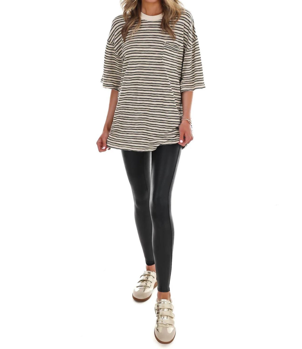 Free People - All Love Stripe Pocket Tee