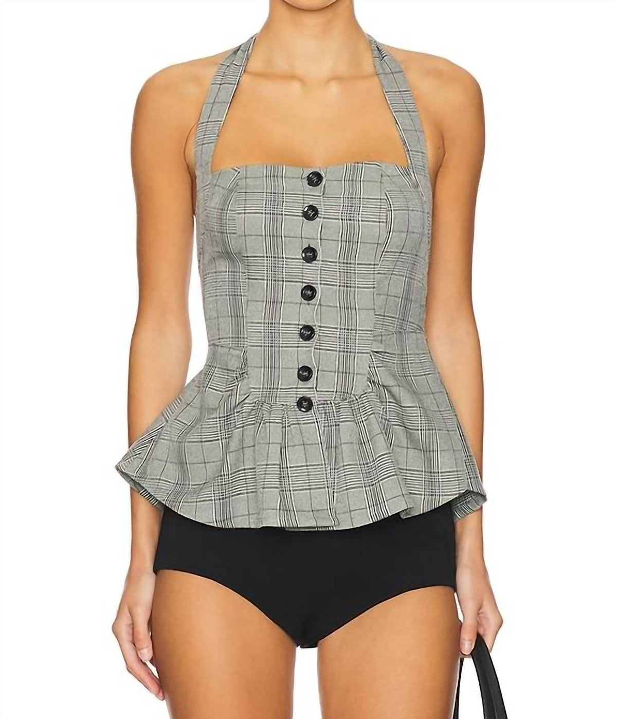 Free People - Anastasia Plaid Halter Top