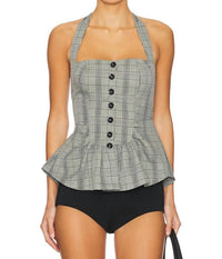Free People - Anastasia Plaid Top