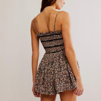 Free People - Bali Checked Out Printed Dress - black - clothing - cotton