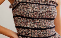 Free People - Bali Checked Out Printed Dress - black - clothing - cotton