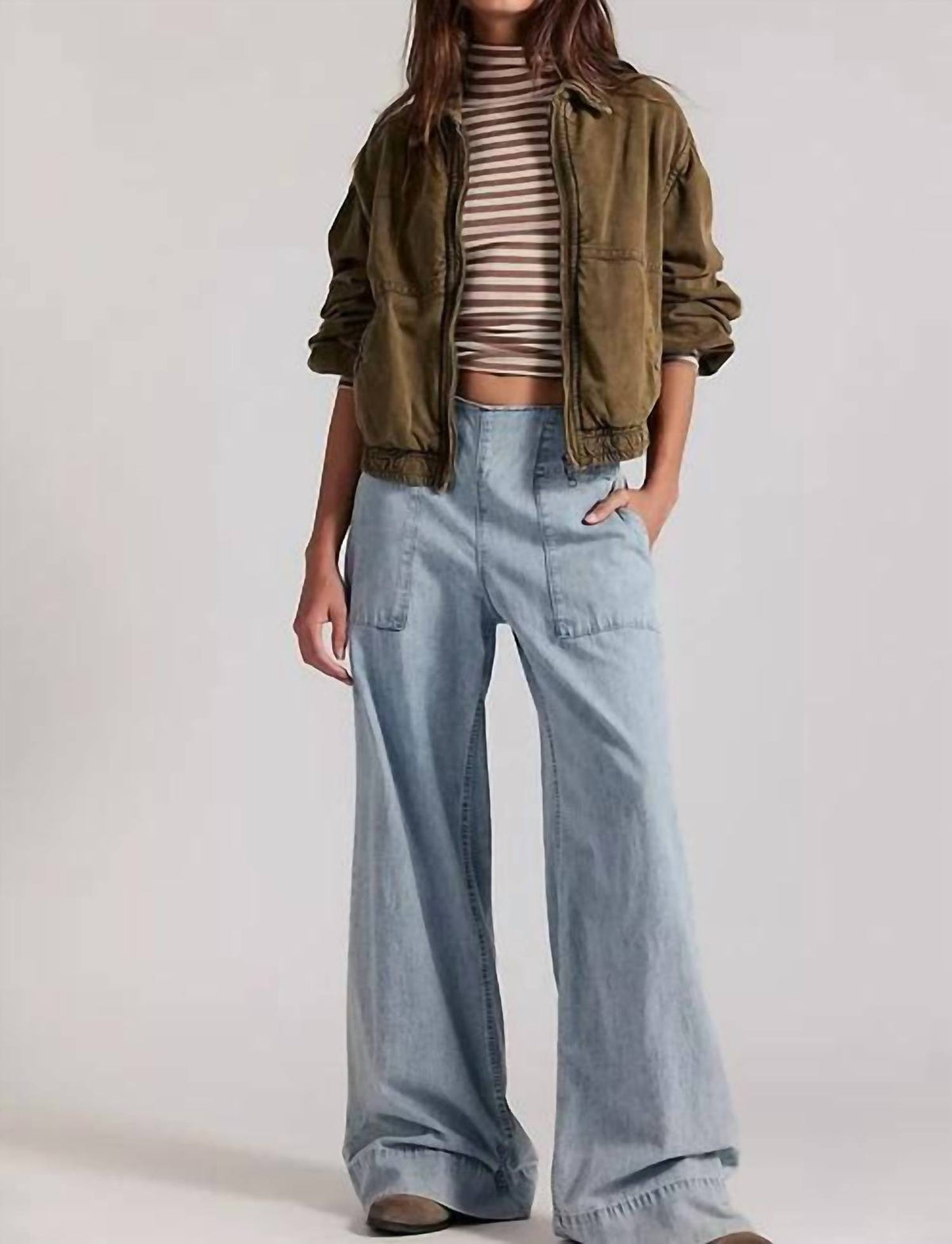 Free People - Breezy Denim Pull On Pant