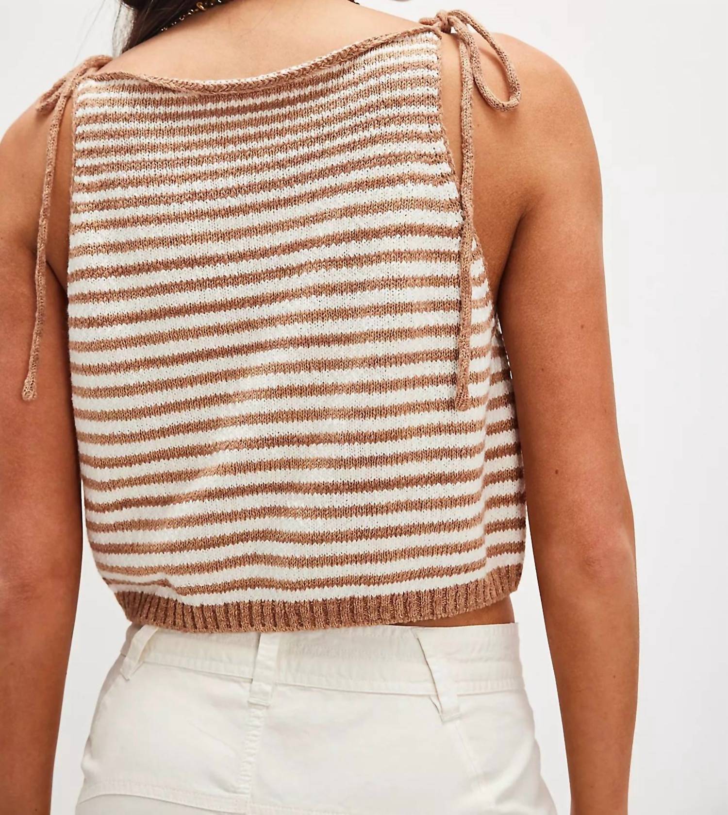 Free People - Claire Knit Tank Top - clothing - cotton - blend - red