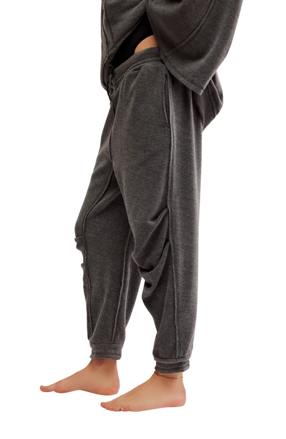 Free People - Day Off Fleece Joggers - clothing - grey - joggers