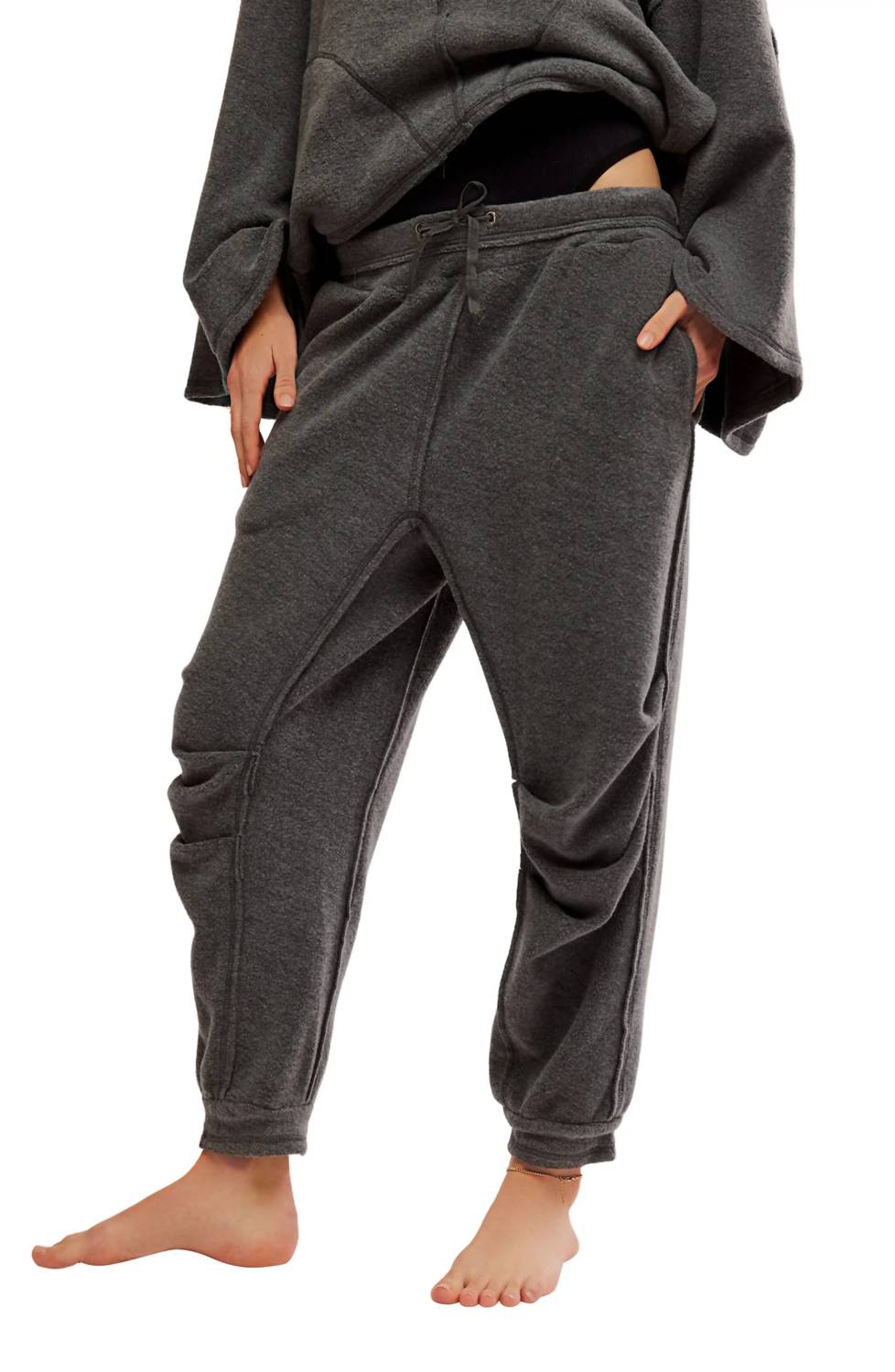 Free People - Day Off Fleece Joggers - clothing - grey - joggers