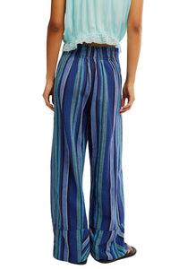 Free People - Day's End Linen Striped Pull-On Pants
