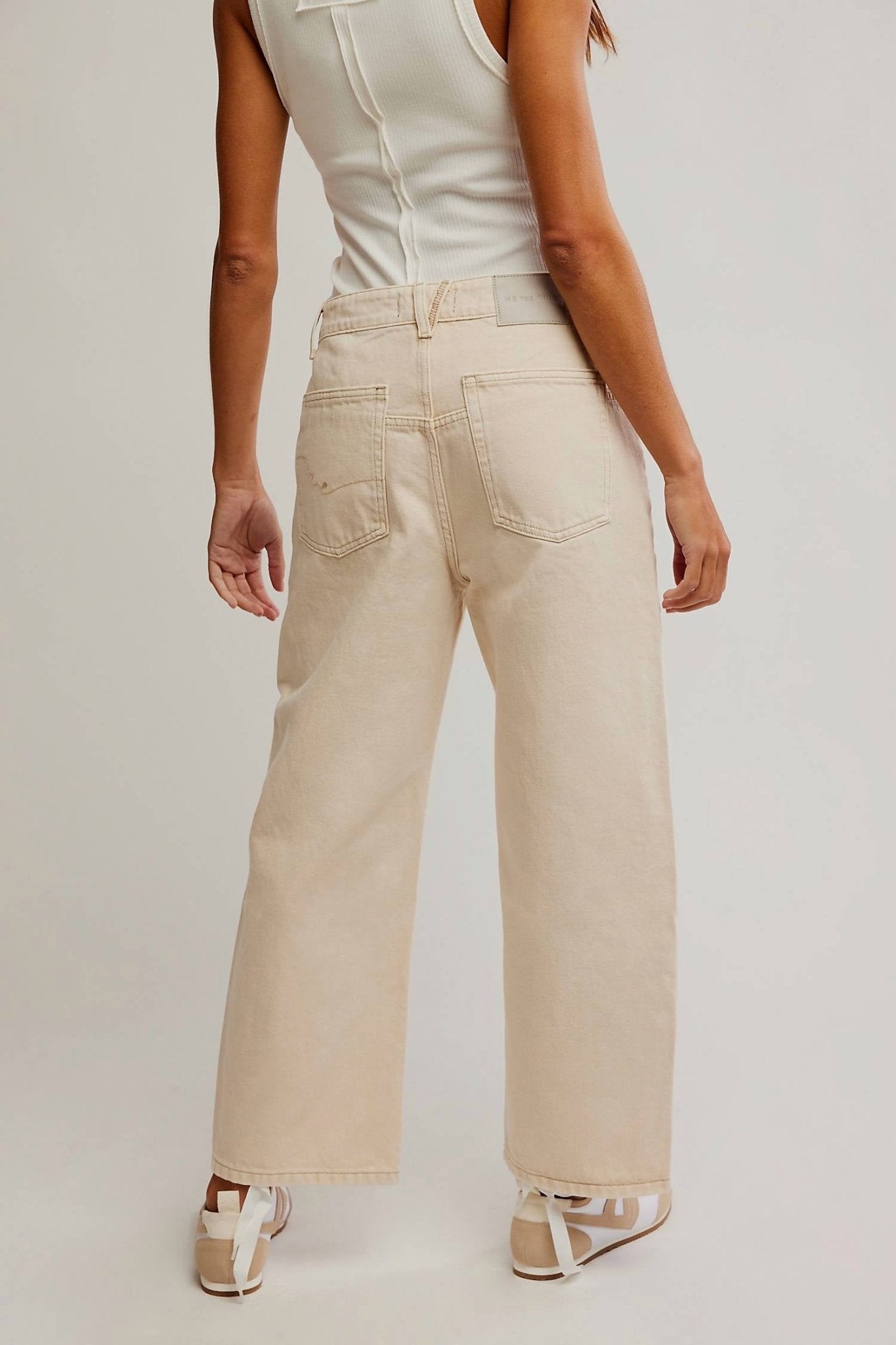 Free People - Deep Trance Dropped Barrel Pant - beige - clothing - cotton