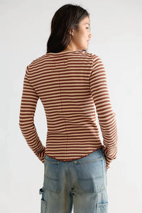 Free People - Easy Does It Striped Long Sleeve Tee