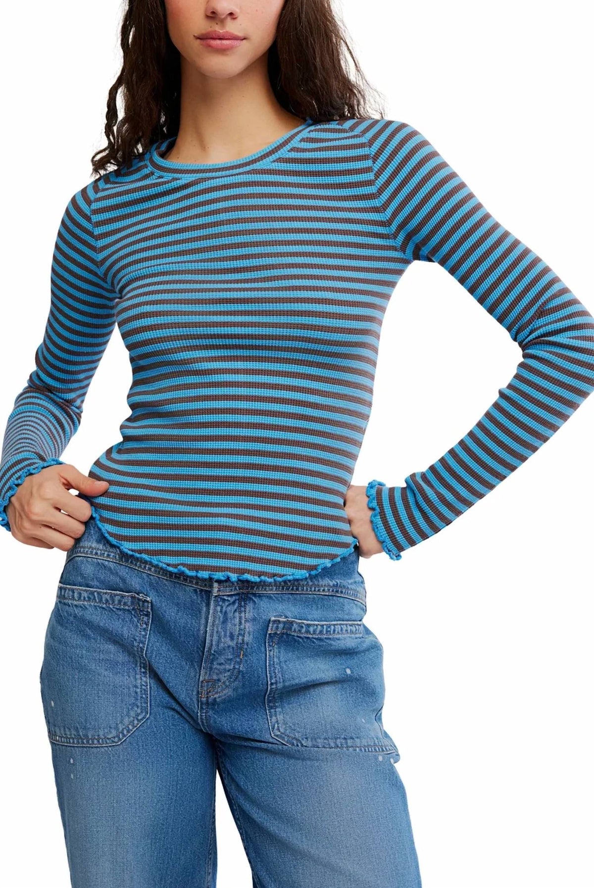 Free People - Easy Does It Striped Tee