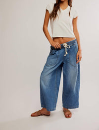 Free People - Easy Peasy Pull On Relaxed Jeans