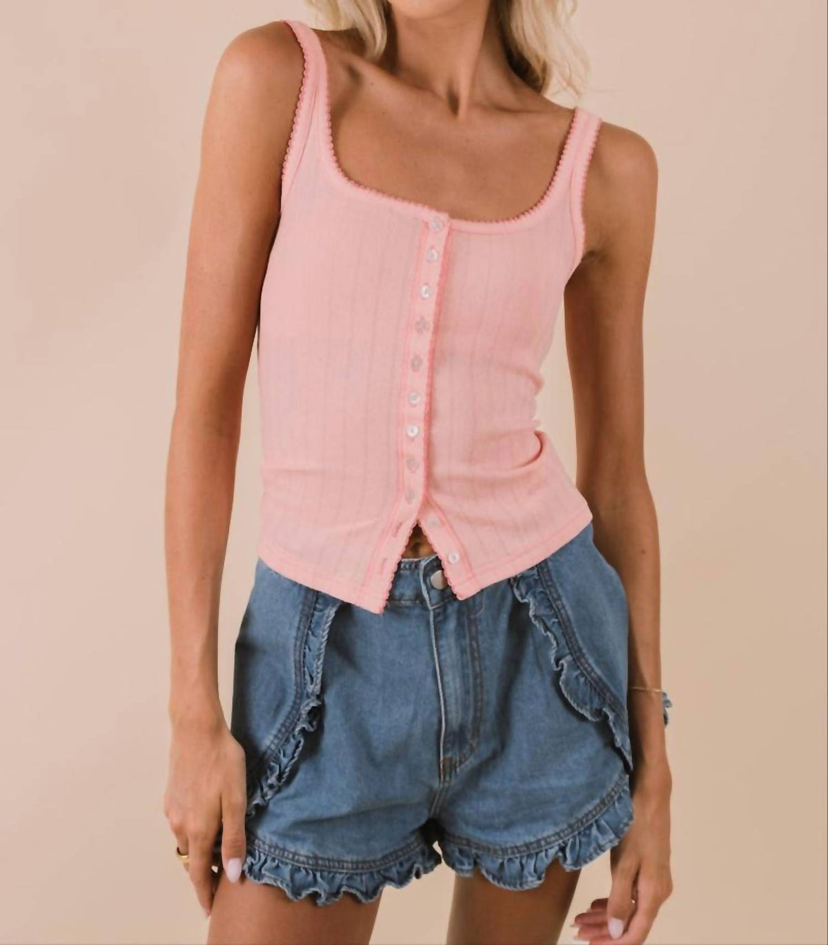 Free People - End Game Pointelle Tank