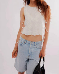 Free People - Faded Gardens Tank Top - clothing - cotton - solid