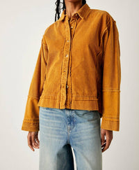 Free People - Full Moon Cord Top - button - down - shirts - clothing - cotton