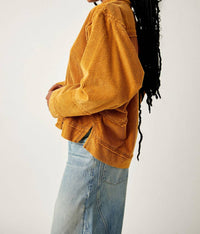 Free People - Full Moon Cord Top - button - down - shirts - clothing - cotton