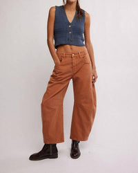 Free People - Good Luck Mid Rise Barrel Jeans - clothing - cotton - blend - jeans