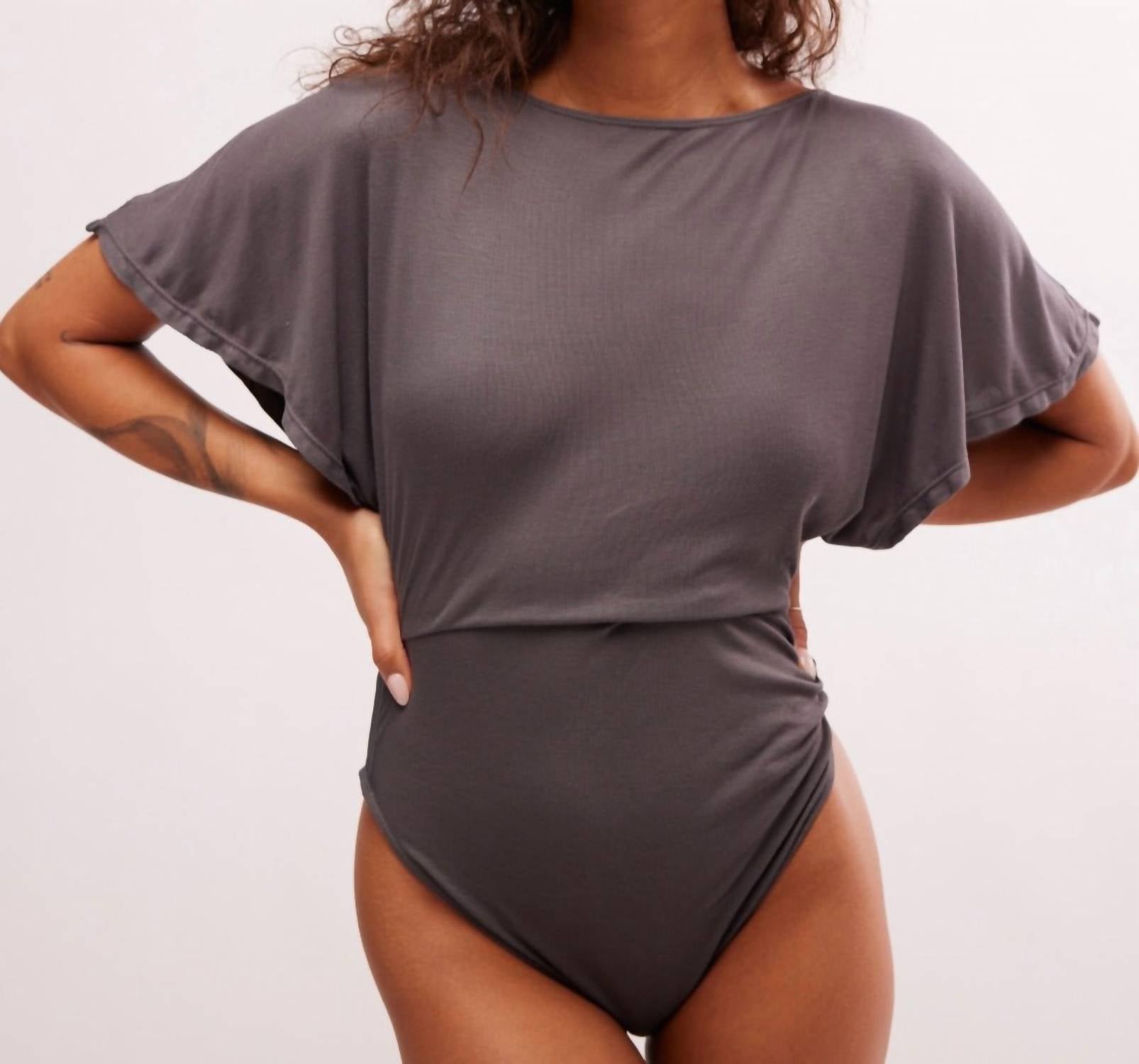 Free People - Homebody Tee Bodysuit - bodysuits - clothing - grey