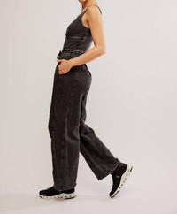 Free People - Inbound Onesie - black - clothing - cotton - blend