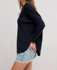 Free People - Latte Blues Thermal Solid Top