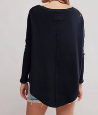 Free People - Latte Blues Thermal Solid Top