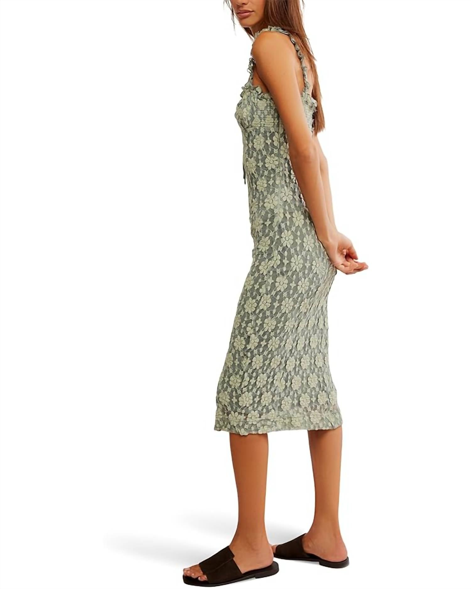 Free People - Lucinda Lace Midi Dress - clothing - cotton - blend - dresses
