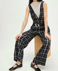 Free People - Mara Menswear Overalls - black - clothing - cotton