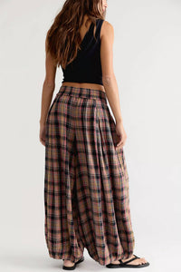 Free People - Moonflower Plaid Pull-On Balloon Pants