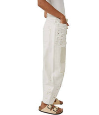 Free People - Moxie Low Slung Pull - on Barrel Jeans - clothing - cotton - pants