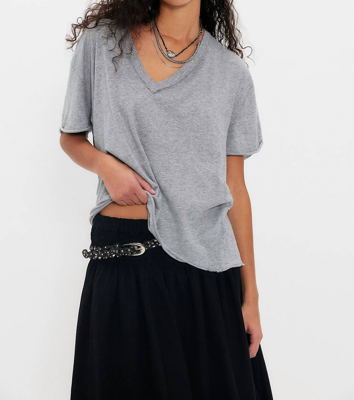 Free People - Nina V Neck Tee