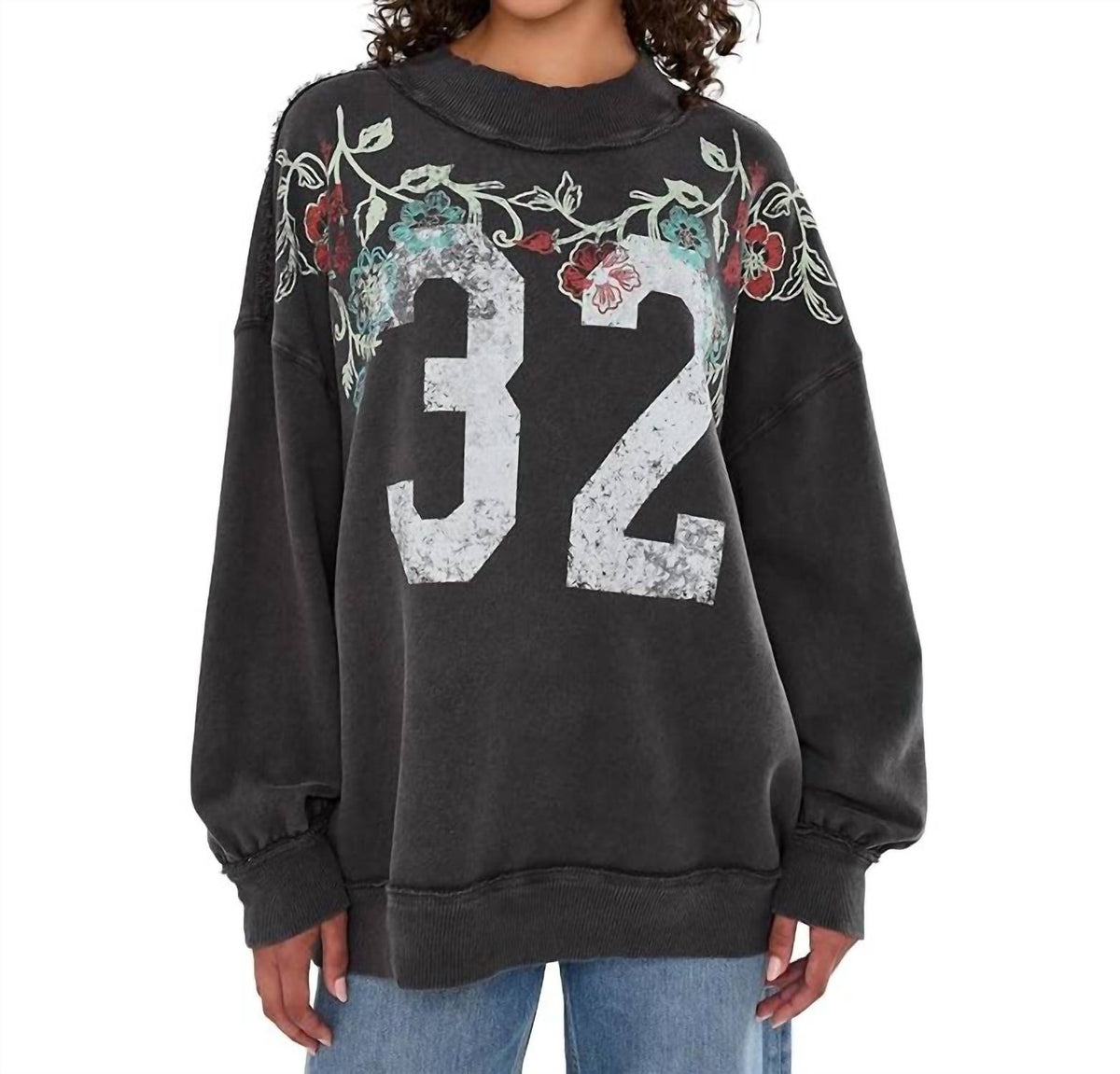 Free People - Palm Spring Turtleneck Graphic Pullover