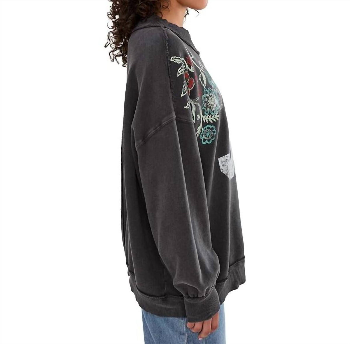 Free People - Palm Spring Turtleneck Graphic Pullover