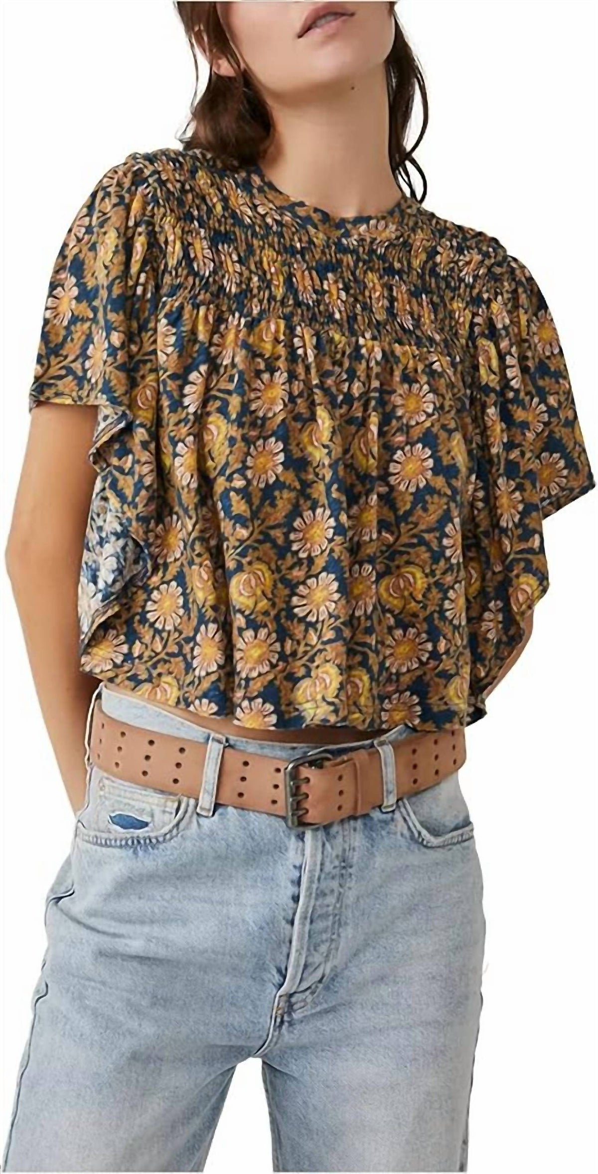 Free People - Printed Ruffled Up Top