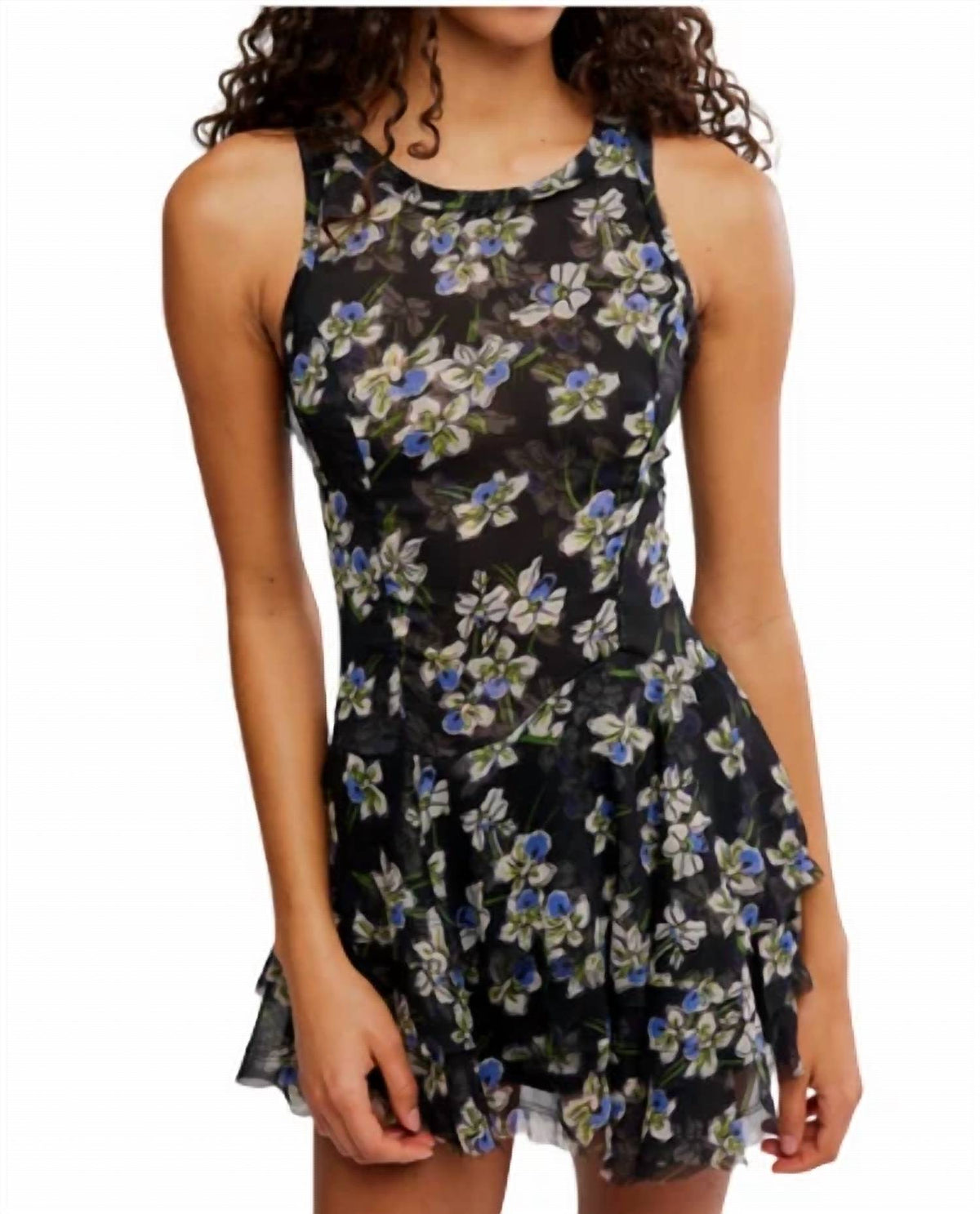 Free People - Raven Printed Mini Dress