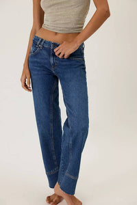 Free People - Risk Taker Mid-rise Straight Jeans