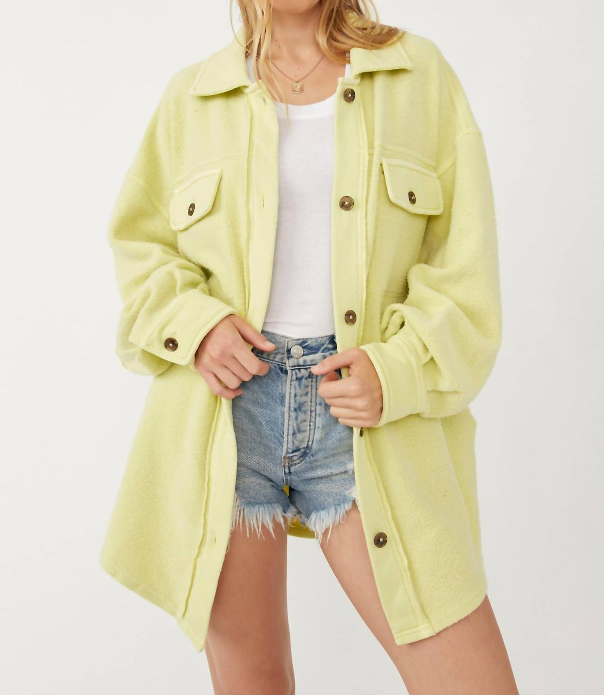 Free People - Ruby Long Sleeve Button Front Jacket