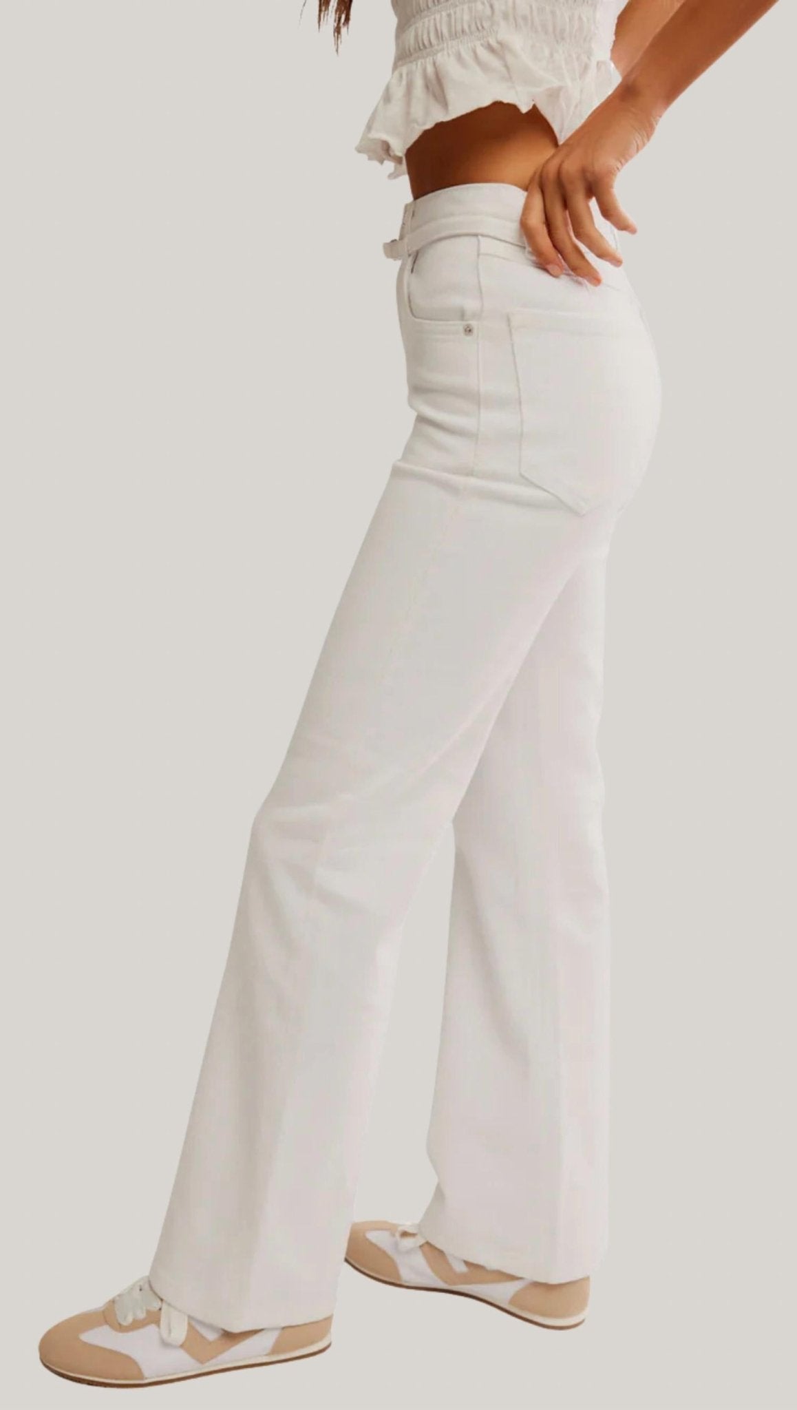 Free People - Sabine Slim A Line Jean - clothing - jeans - solid