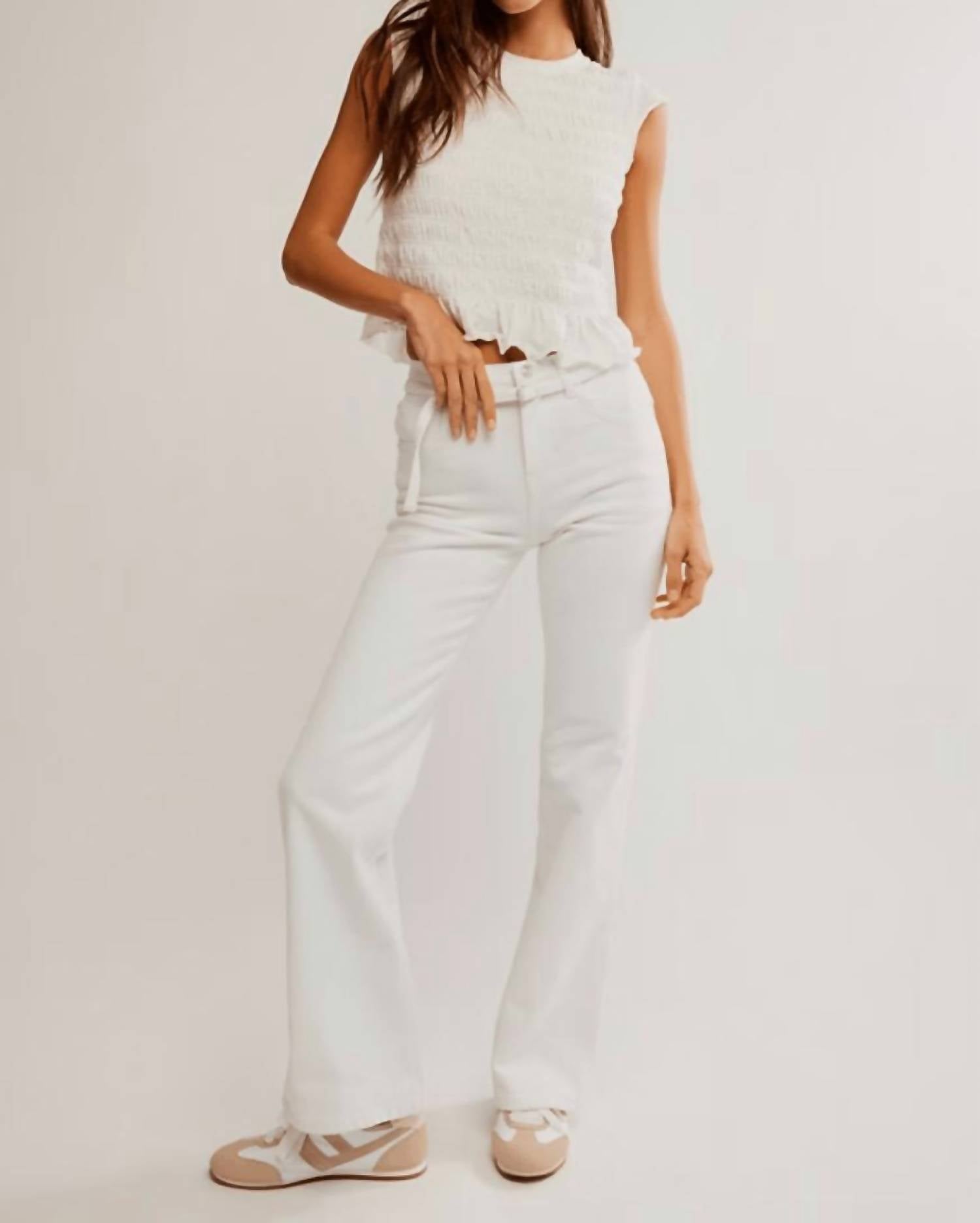 Free People - Sabine Slim A Line Jean - clothing - jeans - solid