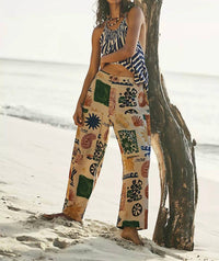 Free People - Seaside Pull - On Pants - clothing - cotton - graphic