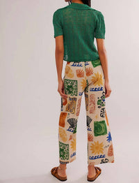 Free People - Seaside Pull - On Pants - clothing - cotton - graphic