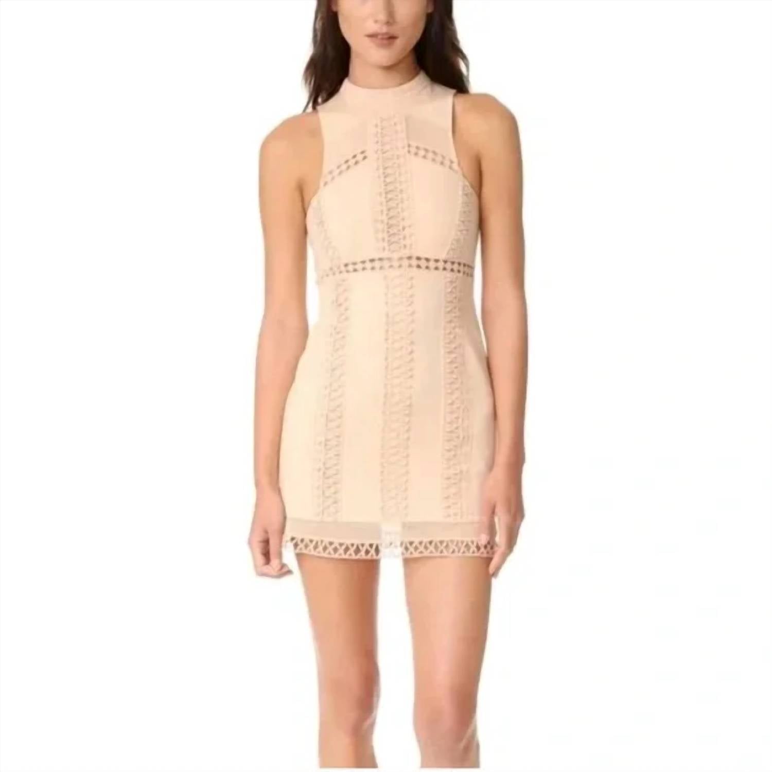 Free People - Skyscraper Crochet Inset Dress - beige - clothing - dresses